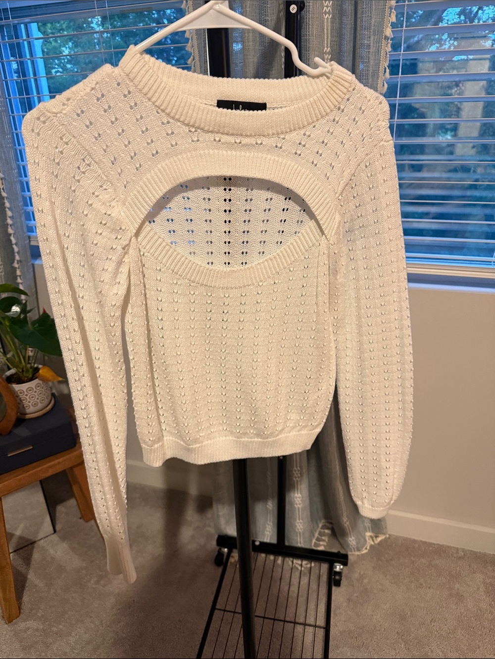 Lulu's White Open-Cut Knit Off-the-Shoulder Sweater